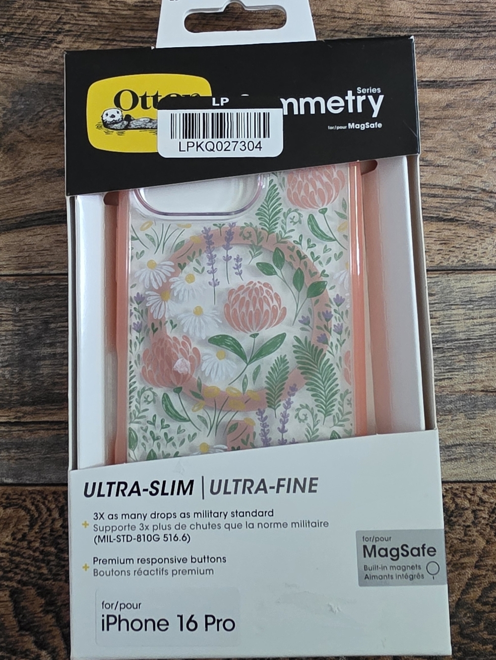 NWT OtterBox Symmetry Series MagSafe Case - iPhone 16 Pro - Floral